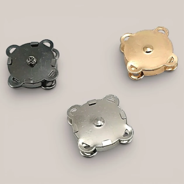 18 mm - 0,71" Sew-On Magnetic Bag Snap Set 10 Sets (20 Pieces) 10132DIKPK10