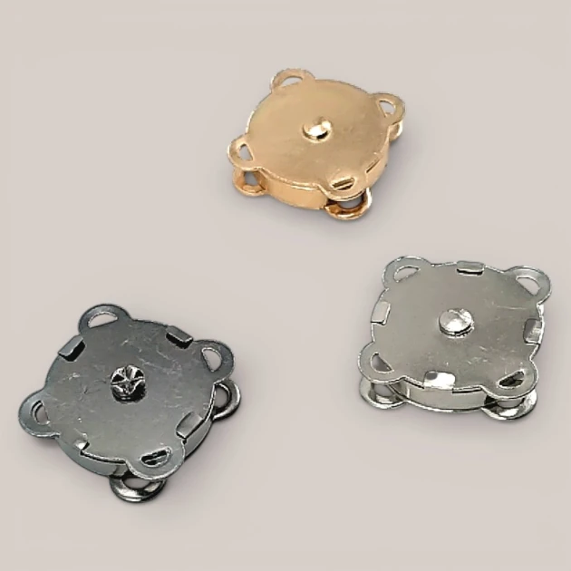 18 mm - 0,71" Sew-On Magnetic Bag Snap Set 25 Sets (50 Pieces) 10132DIKPK25