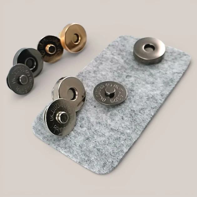 18 mm - 0,71" Single Cap Magnetic Bag Snap Set 10 Sets (40 Pieces) 10132TekTPK10