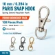 9 mm Paris Swivel Hook for Keychains, Durable Metal, 100 Pieces