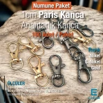 9 mm Paris Hook Spring Swivel Hooks - Keychain Hook  100 Pcs/packet A 510Promo