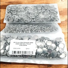 10.5 mm Stainless Steel Nickel-Plated Snap Fasteners, 250 Pieces/Pack C0011KP