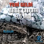 Bebe Çıtçıt 9,5 mm Kapaklı Pastel Mavisi Boyalı Paslanmaz 250 Ad/Paket C0014PromoPBlue