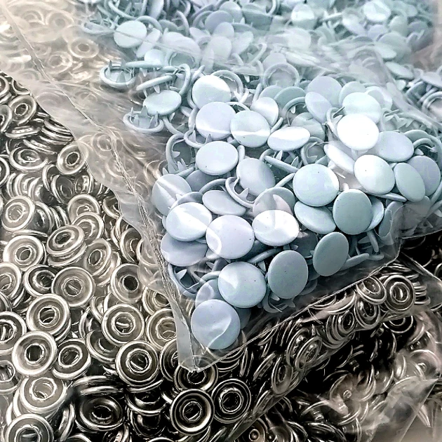 Bebe Çıtçıt 9,5 mm Kapaklı Pastel Mavisi Boyalı Paslanmaz 250 Ad/Paket C0014PromoPBlue