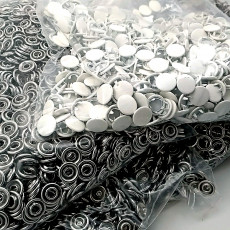 Prong Snap Fastener with Cover 9.5mm - 3/8" Ecru Painted Stainless 250 Pieces/Pack C0014PromoPEcru