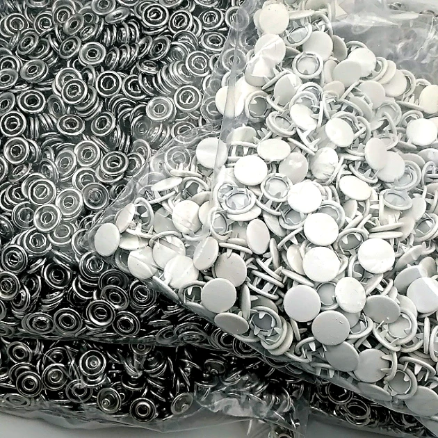 Prong Snap Fastener with Cover 9.5mm - 3/8" Ecru Painted Stainless 250 Pieces/Pack C0014PromoPEcru