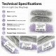 9.5 mm / 0.37 in Light Lilac Stainless Eyelet-Style Klıkit Baby Snap Fastener for Babywear and Light Textile Applications