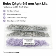 9.5 mm / 0.37 in Light Lilac Stainless Eyelet-Style Klıkit Baby Snap – 250 Sets C0095DPPKKALL