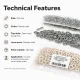9.5 mm / 0.37 in Dark Green Stainless Eyelet-Style Klıkit Baby Snap Fastener for Babywear and Children's Clothing