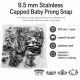 Bebe Çıtçıtı 9,5 mm Paslanmaz Kapaklı Klikıt Çıtçıt 200 Adet/Pk C0095KPPK - Paslanmaz metal kapaklı bebek giyimde kullanıma