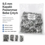 Bebe Çıtçıtı 9,5 mm Paslanmaz Kapaklı Klikıt Çıtçıt 200 Adet/Pk C0095KPPK