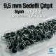 9.5 mm Black Pearl Stainless Baby Snap Fasteners, 100 Sets – C0095SPPKBLK