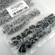 9.5 mm Black Pearl Stainless Baby Snap Fasteners, 100 Sets – C0095SPPKBLK