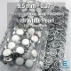 9.5 mm White Pearl Stainless Baby Snap Fasteners, 100 Sets – C0095SPPKWHT