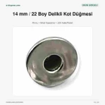 14 mm / 0.55 in 22L Perforated Nickel-Plated Brass Jeans Button Fixed Cup 100 Pieces DK00014DDUZPPROMO