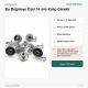14 mm Nickel-Plated Brass Jeans Button with Star Logo, 100 Pieces Pack for Denim, Trousers, Jackets, and Bags