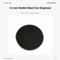 14 mm / 0.551 in Pierced Nickel Jeans Button, Pack of 100 DK00014DDUZPROMO2