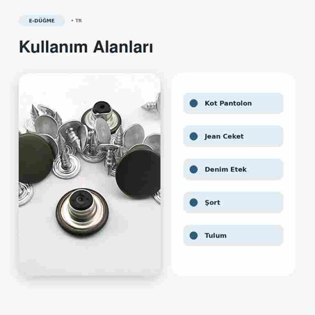 14 mm Delikli Nikel Kot Düğmesi, 100 Adet/Paket, Çakmalı Metal Düğme, Denim Ürünleri İçin