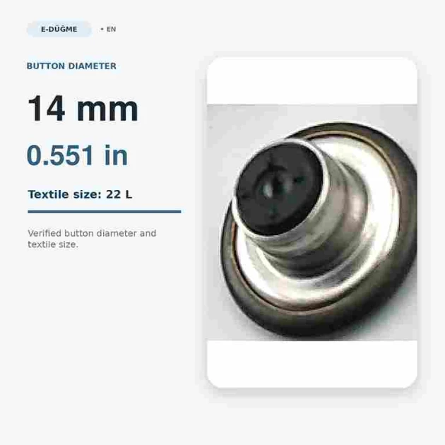 14 mm Delikli Nikel Kot Düğmesi, 100 Adet/Paket, Çakmalı Metal Düğme, Denim Ürünleri İçin
