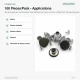14 mm / 0.551 in Pierced Nickel Jeans Button made of brass, pack of 100, ideal for jeans and denim garments