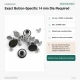 14 mm / 0.551 in Pierced Nickel Jeans Button made of brass, pack of 100, ideal for jeans and denim garments