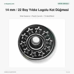 14 mm / 0.55 in Star Logo Nickel-Plated Jeans Button Plastic Cup 75 Pieces DK00014YLDZPPROMO