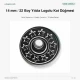 14 mm / 0.55 in Star Logo Nickel-Plated Jeans Button with Plastic Cup - Pack of 75