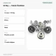 14 mm / 0.55 in Star Logo Nickel-Plated Jeans Button with Plastic Cup - Pack of 75