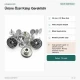 14 mm / 0.55 in Star Logo Nickel-Plated Jeans Button with Plastic Cup - Pack of 75