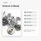 14 mm Star Logo Brass Jeans Button in Nickel Color, Pack of 75, Ideal for Denim Garments