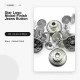 14 mm Star Logo Brass Jeans Button in Nickel Color, Pack of 75, Ideal for Denim Garments