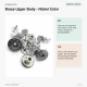 14 mm Star Logo Brass Jeans Button in Nickel Color, Pack of 75, Ideal for Denim Garments