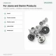 14 mm / 0.55 in Star Logo Nickel-Plated Jeans Button with Plastic Cup - Pack of 75