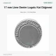17 mm Lime Denim Logo Tin-Color Jeans Button Pack of 100, high-quality metal buttons for trousers, jackets, and bags