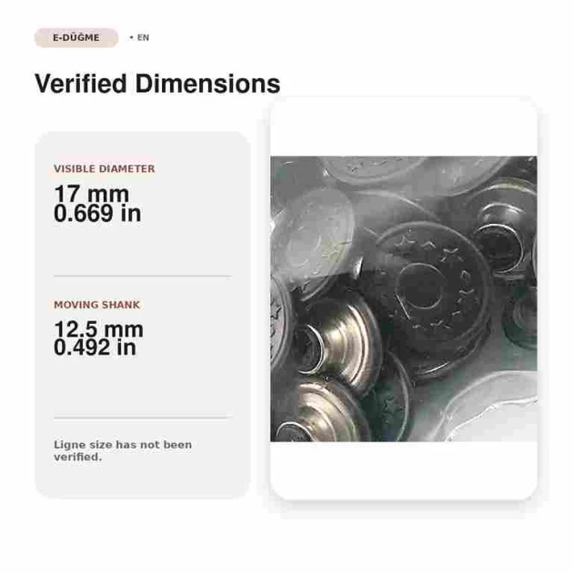 17 mm Yıldız Logolu Bakır Oksit Kot Düğmesi, 100 Adet/Paket - Dayanıklı ve Estetik