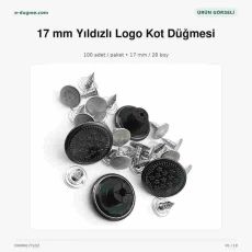 17 mm / 0.67 in Star Logo Jeans Button with Plastic Back, 100 pcs/Pack DK00017YLDZ