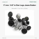 17 mm / 0.67 in Star Logo Jeans Button with Plastic Back, 100 pcs/Pack, durable metal buttons for denim projects