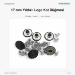 17 mm / 0.67 in Star Logo Jeans Button with Plastic Back, 100 pcs/Pack DK00017YLDZPPROMO1