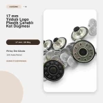 17 mm Kot Düğmesi Yıldızlı Logo 100 Adet/Paket DK00017YLDZPPROMO1