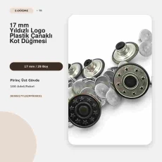 17 mm / 0.67 in Star Logo Jeans Button with Plastic Back, 100 pcs/Pack DK00017YLDZPPROMO1