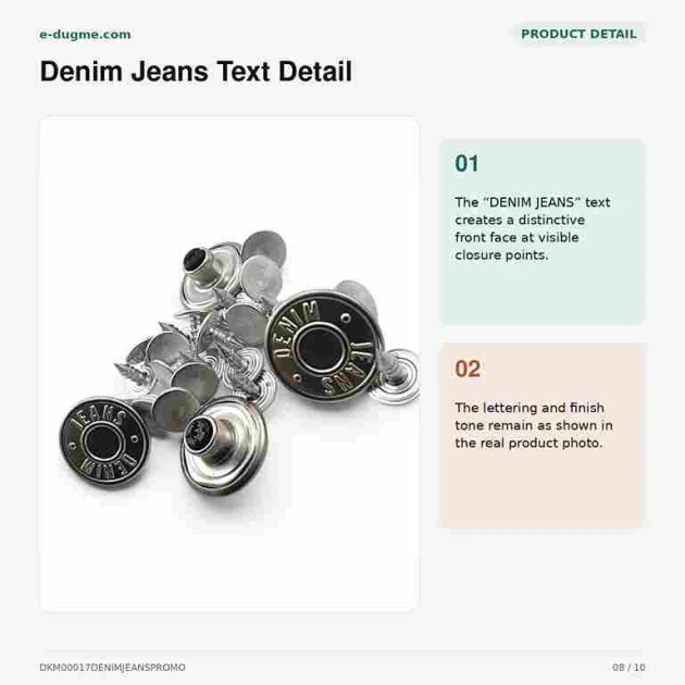 17 mm plastik çanaklı kot düğmesi, denim pantolon ve ceketler için ideal, 75 adet paket
