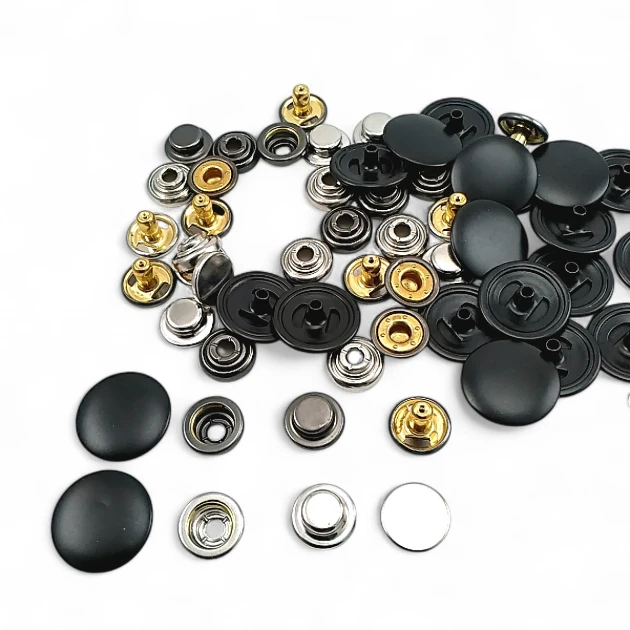 İtalyan Stil Bombeli Mont Çıtçıt Düğme 15 mm Kapaklı - Çıt Çıt Deluxe Serisi 1200 (500 Adet / Paket) DLX001200PROMO