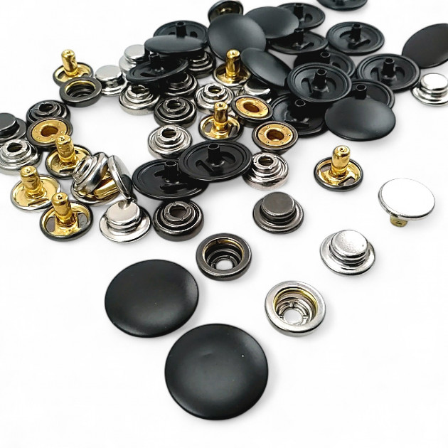 Italian Style Domed Coat Snap Button 15 mm Cap - Snap Deluxe Series 1200 (500 Pieces / Pack) DLX001200PROMO