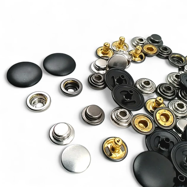 İtalyan Stil Bombeli Mont Çıtçıt Düğme 15 mm Kapaklı - Çıt Çıt Deluxe Serisi 1200 (500 Adet / Paket) DLX001200PROMO