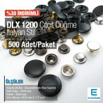 Italian Style Domed Coat Snap Button 15 mm Cap - Snap Deluxe Series 1200 (500 Pieces / Pack) DLX001200PROMO