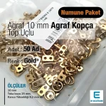 10 mm / 0.394 in Ball-Tip Sew-On Hook Fastener, 50 Pieces E 1879 PROMO