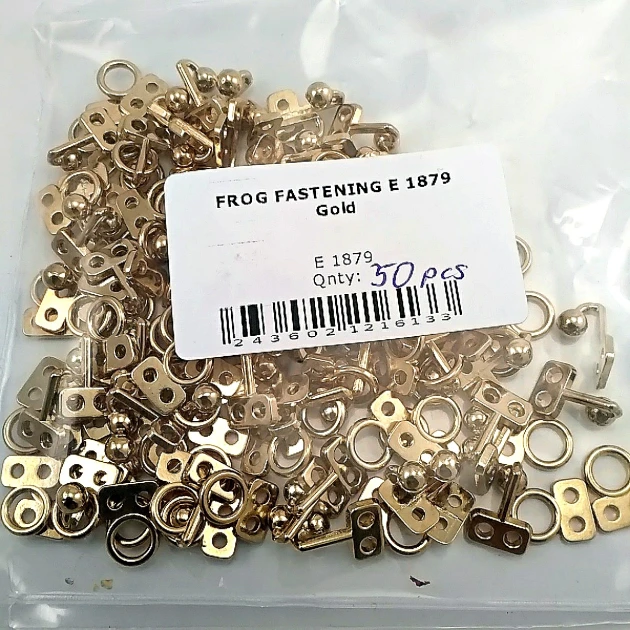 10 mm Ball-Tip Sew-On Hook Fastener, 50 Pieces, Durable Zamac Metal, Ideal for Skirts, Pants, Jackets, and Bags