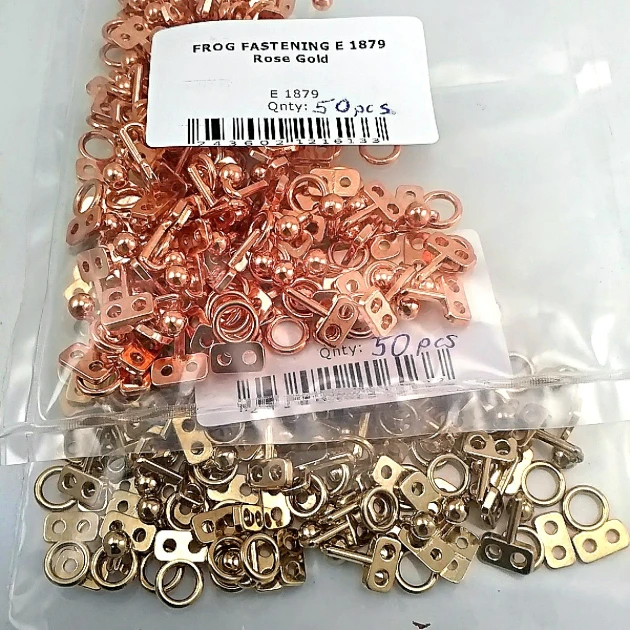 10 mm Ball-Tip Sew-On Hook Fastener, 50 Pieces, Durable Zamac Metal, Ideal for Skirts, Pants, Jackets, and Bags