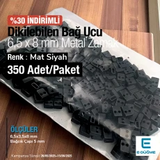 Dikilebilen Bağ Ucu Promosyon Paket 6,5 x 8 mm Giriş 5 mm 350 Adet/Paket E 2004 PROMO