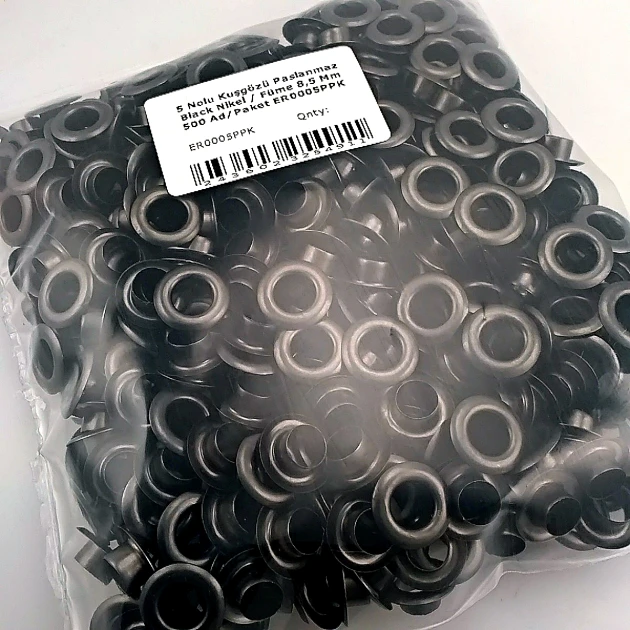 21/64" Eyelet 8.5 mm Black Nickel Stainless 500 Pcs/Pack ER0005PPKBN
